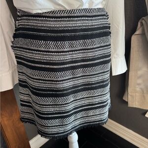 NWT Black & White Patterned Tweed Mini Skirt